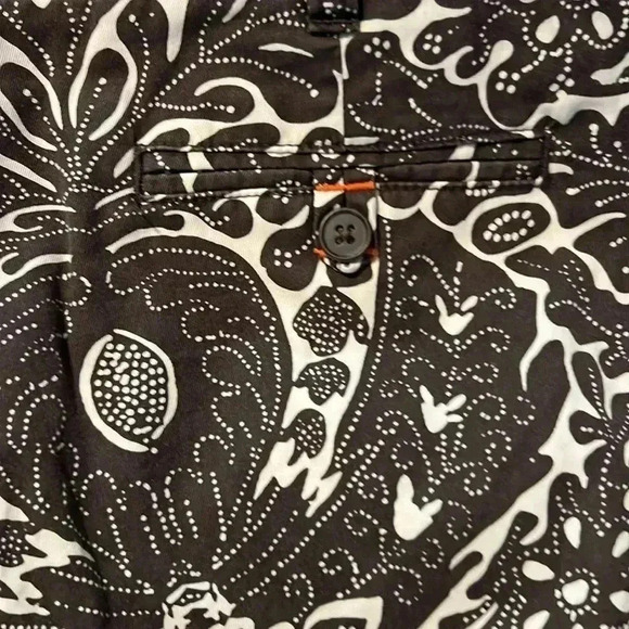 Lands End Crop Printed Brown and White Pants Z10 - Picture 6 of 6